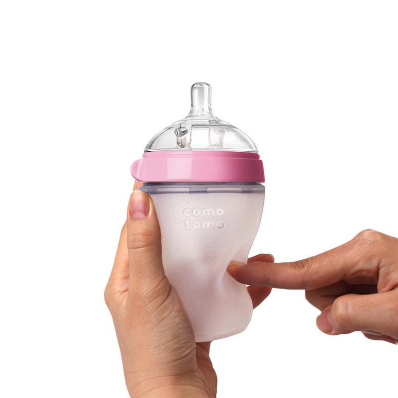 Comotomo Natural Feel 150Ml (5oz) Baby Bottle, Double Pack Pink Image 2