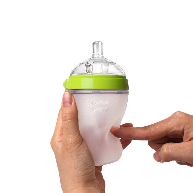 Comotomo - 2Pk Natural Feel Baby Bottle, Green (8Oz) Image 2