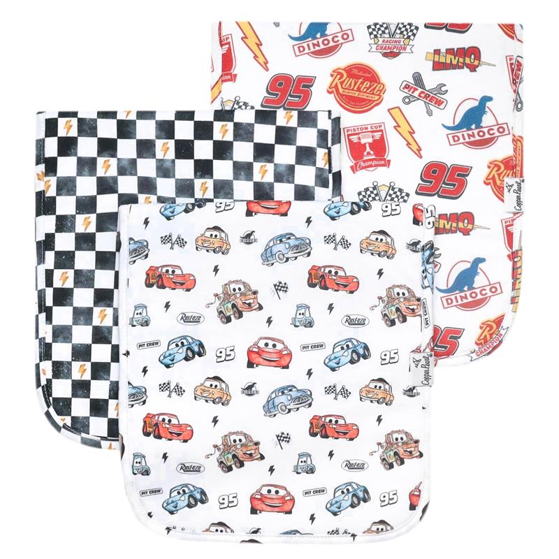 Copper Pearl 3Pk Disney Pixar Cars Burp Cloth Set