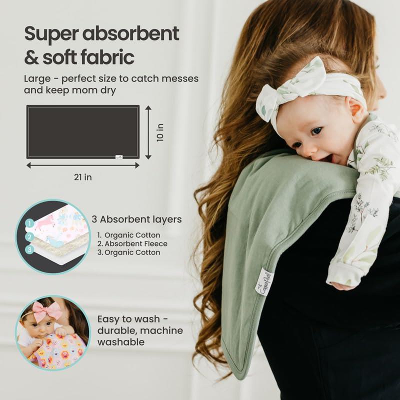 Copper Pearl - 3Pk Premium Baby Burp Cloths Neil Set Image 3