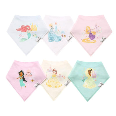 Copper Pearl - 6Pk Disney Princess Bandana Bib Set Image 1