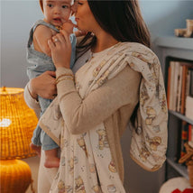 Copper Pearl - Large Premium Knit Baby 3 Layer Stretchy Quilt Blanket Hunny Image 2