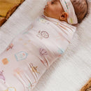 Copper Pearl - Large Premium Knit Baby Swaddle Receiving Blanket Enchanted Friends Image 4