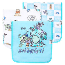 Copper Pearl Monsters Inc Medley Burp Cloth Set Image 1