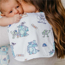 Copper Pearl Monsters Inc Medley Burp Cloth Set Image 3