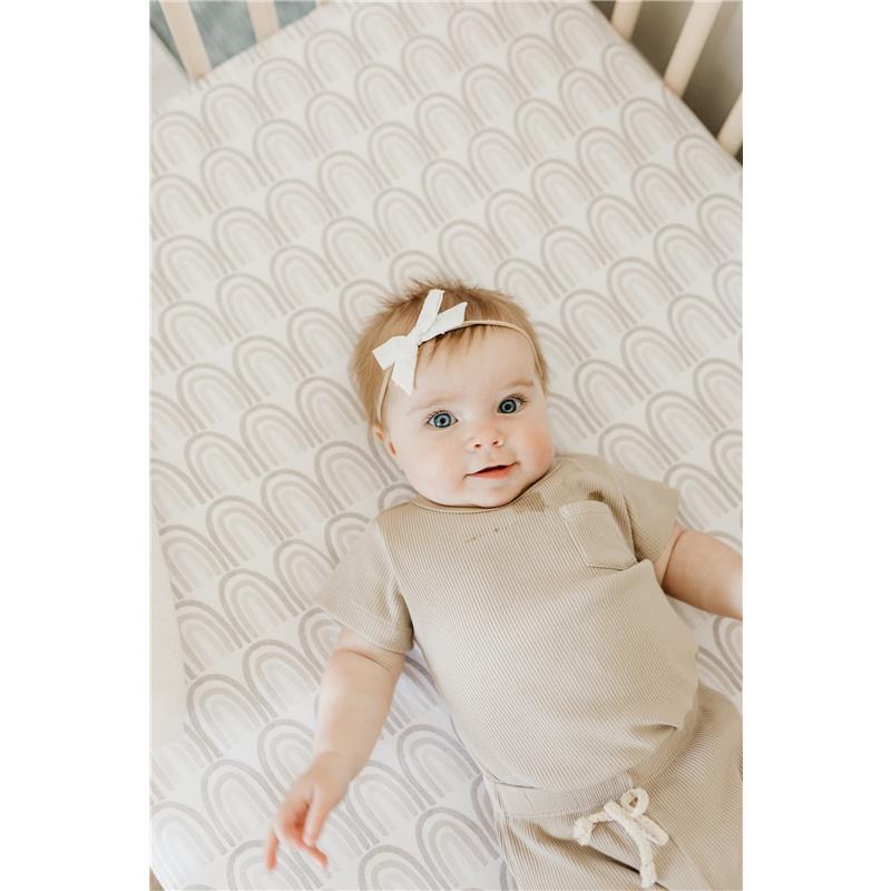 Copper Pearl - Premium Knit Baby Crib Sheets for Standard Mattresses, Breathable and Soft, Bliss Image 6