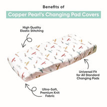Copper Pearl - Premium Knit Changing Pad Cover Soft, Fern Image 2
