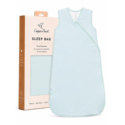 Copper Pearl Winnie The Pooh & Friends 0.5 Tog Sleep Bag in soft mint color, designed for safer sleeping for infants 0-6 months.