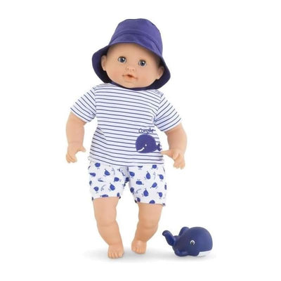 Corolle Dolls Bebe Bath Marin Baby Doll 12 Soft-Body with Rubber Whale Toy Image 1