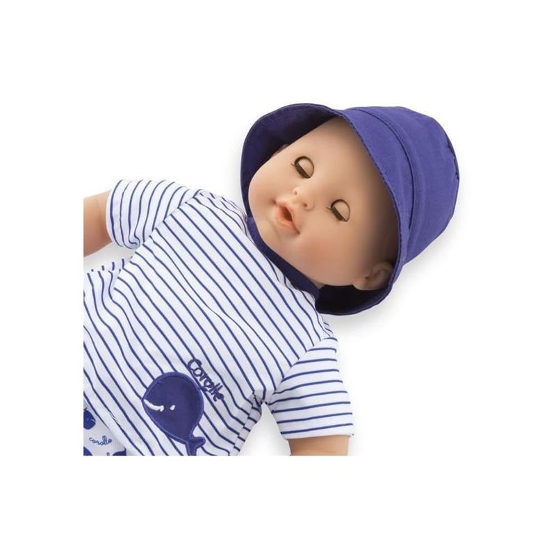 Corolle Dolls Bebe Bath Marin Baby Doll 12 Soft-Body with Rubber Whale Toy Image 4