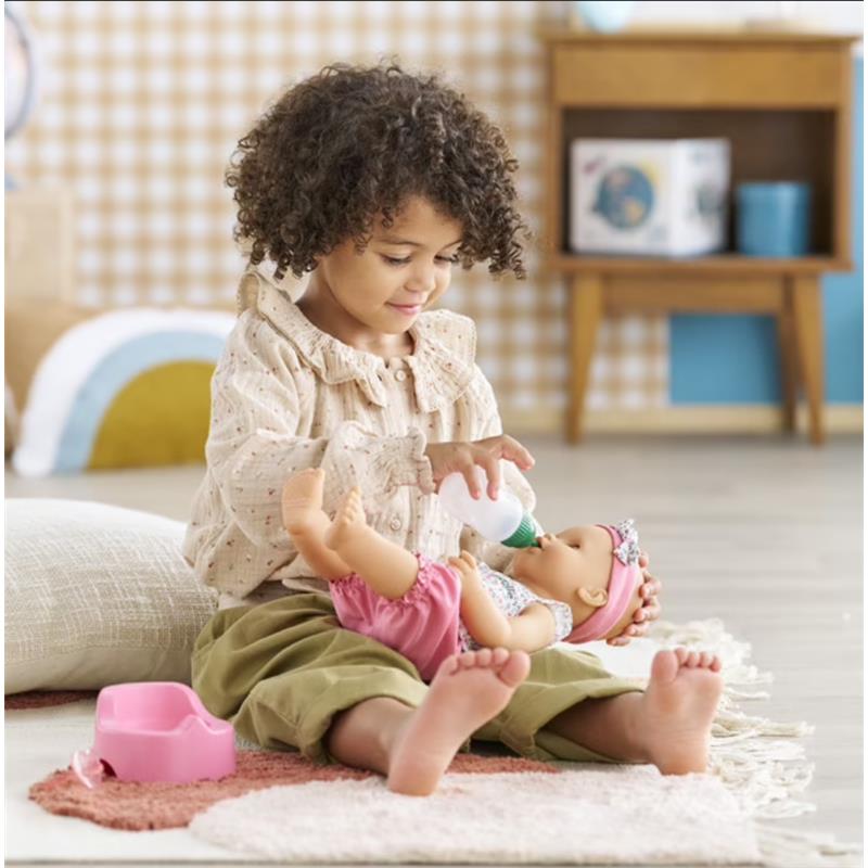 Corolle Dolls Emma Drink-And-Wet Bath Baby, Flowered Image 4