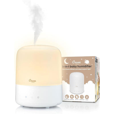 Crane - 3-In-1 Pediatric Cool Mist Humidifier And Aroma Diffuser And Sleep Support Light, 0.5 Gallon Image 1