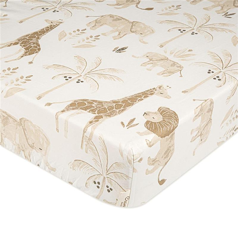Crane - Baby Soft Cotton Crib Mattress Sheet, Animal Image 1