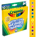 Crayola - 10 Ct Ultra-Clean Washable Classic, Broad Line Markers Image 5