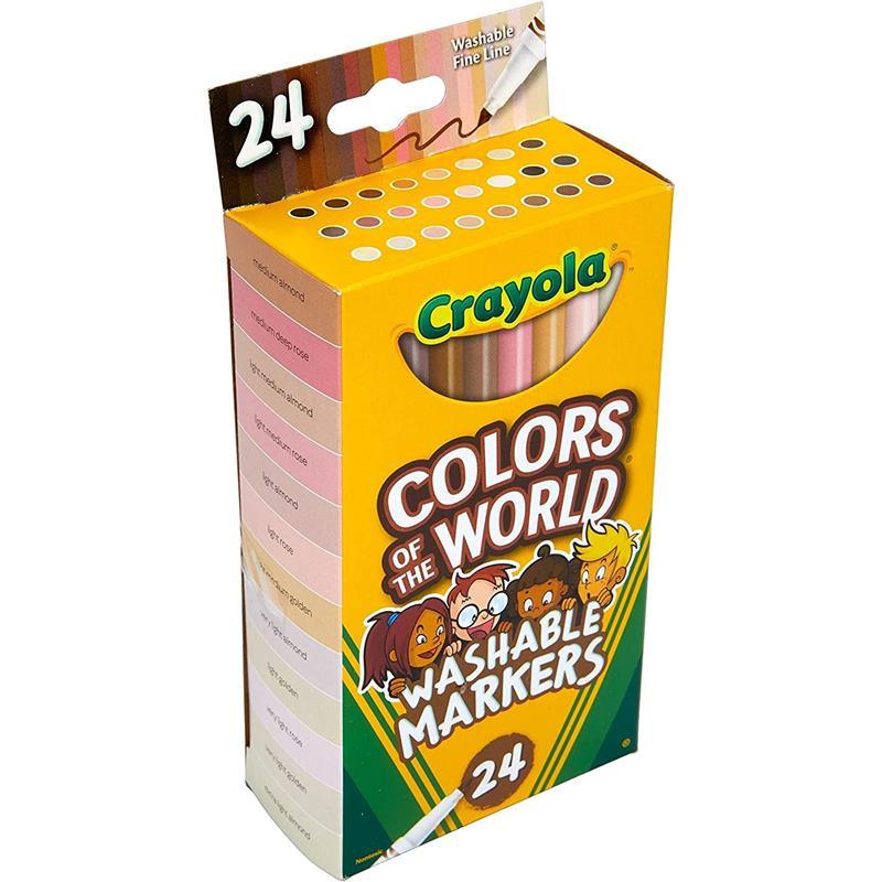 Crayola - 24 Ct Washable Fine Line Markers, Colors Of The World Image 3