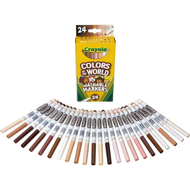 Crayola - 24 Ct Washable Fine Line Markers, Colors Of The World Image 4