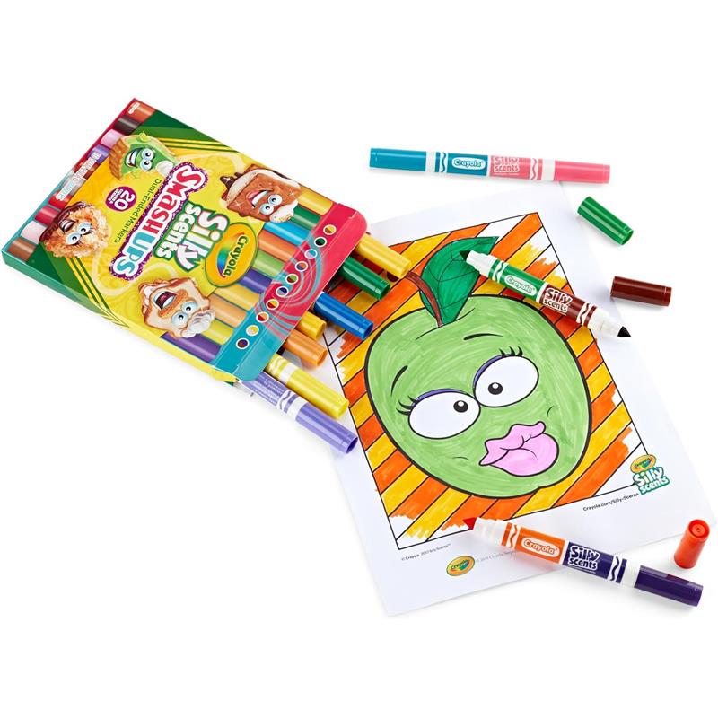 Crayola - Silly Scents Smashups, Dual-Ended Washable Broad Line Markers, 10 Count Image 5