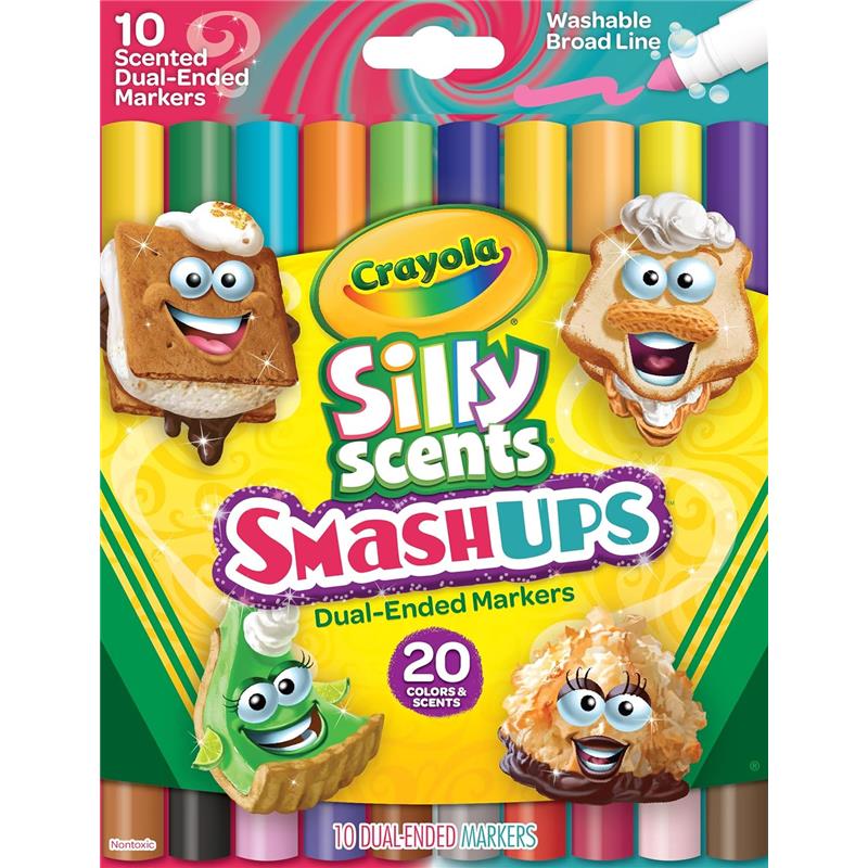 Crayola - Silly Scents Smashups, Dual-Ended Washable Broad Line Markers, 10 Count Image 6