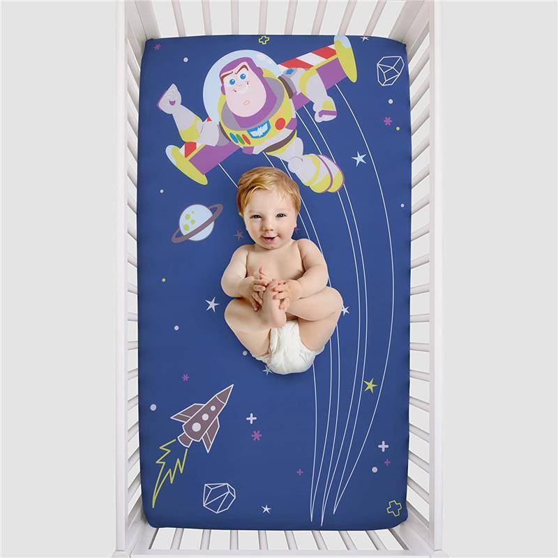 Crown Crafts - Disney Buzz Lightyear Photo Crib Fitted Sheet Image 4
