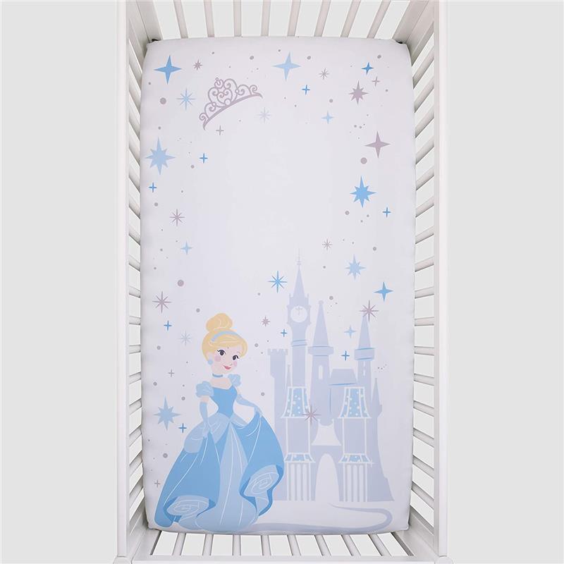 Crown Crafts - Disney Cinderalla Photo Crib Fitted Sheet Image 5