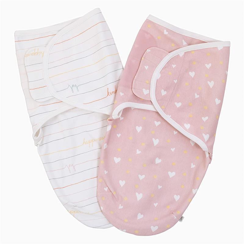 Crown Crafts Ellen DeGeneres 100% cotton 2-Pack Baby Girl Swaddle Blanket 0-3 Months Image 1