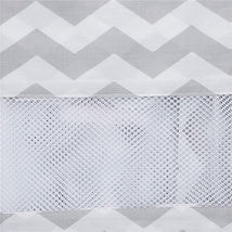 Crown Crafts - Little Love By Nojo, Secure-Me Crib Liner Grey/White Chevron Image 2