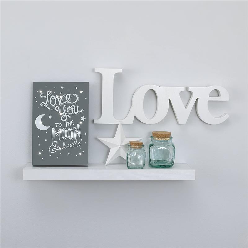 Crown Crafts - Little Love By Nojo Wall Art Light Up, Love You To The Moon And Back Image 5