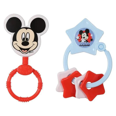 Cudlie - 2Pk Disney Mickey Mouse Rattle & Keyring Teether Image 1