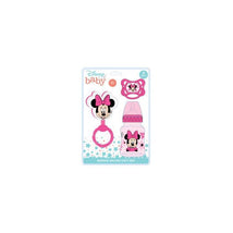 Cudlie 21 - Disney Minnie Mouse 3Pc Set- Rattle, Bottle & Pacifier - Pink Flowers Image 1