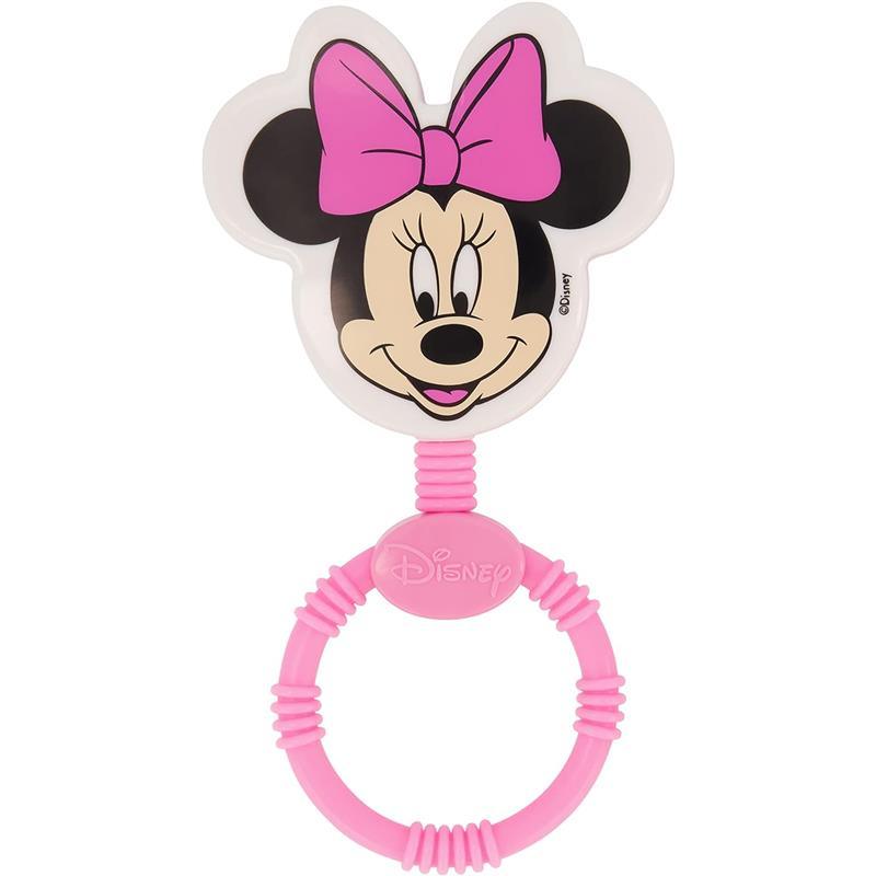 Cudlie - 2Pk Disney Minnie Mouse Character Shape Rattle and Keyring Teether Image 2