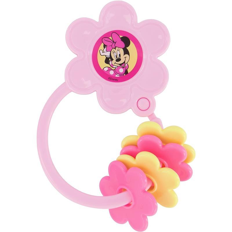 Cudlie - 2Pk Disney Minnie Mouse Character Shape Rattle and Keyring Teether Image 3