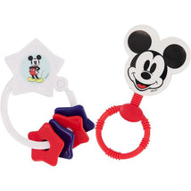 Cudlie - 2Pk Red Disney Mickey Character Shape Rattle and Keyring Teether Image 1