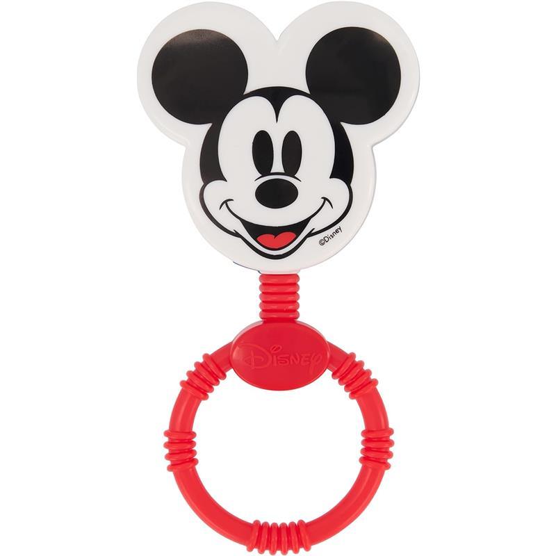 Cudlie - 2Pk Red Disney Mickey Character Shape Rattle and Keyring Teether Image 2