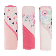 Cudlie - 3Pk Rolled/Carded Hooded Towel, Fresh Floral Image 1