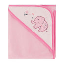Cudlie - Buttons & Stitches Baby Girl 3Pk Rolled/Carded Hooded Towel, Blooming Elephant Image 3