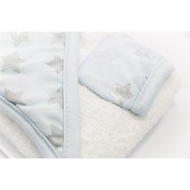 Cudlie Hooded Towel With Washcloth- Foil Star Image 2