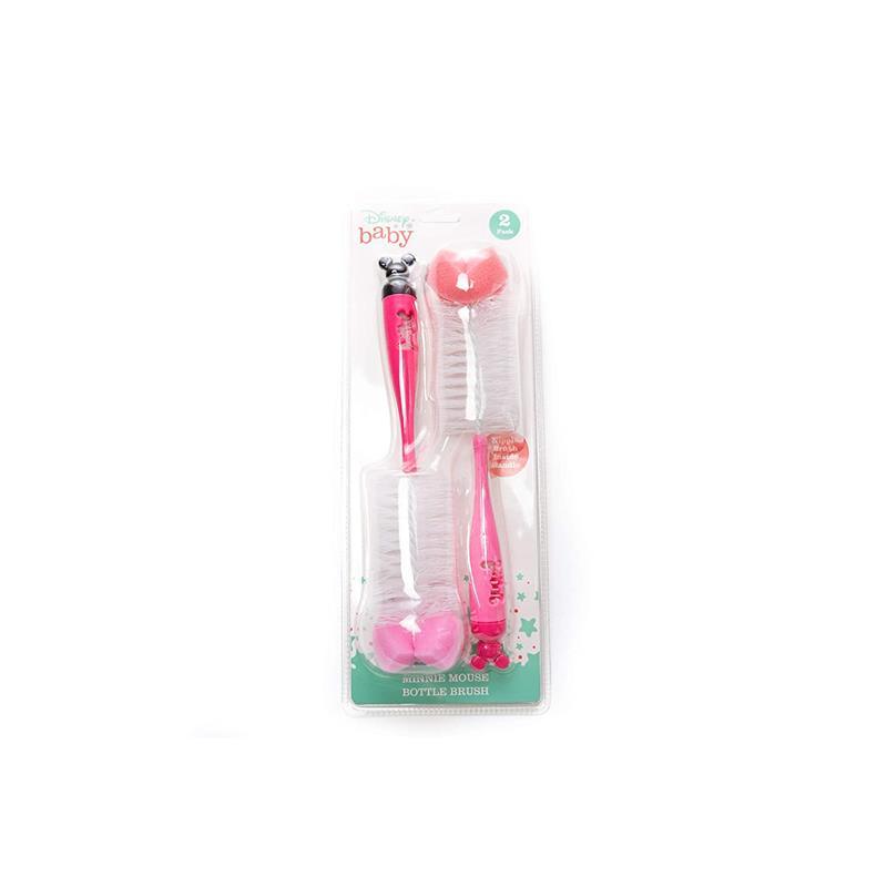 Cudlie - Minnie 2 Pk Bottle Brush, Black & Pink Image 1