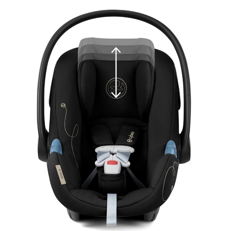 Cybex - Aton G Infant Car Seat with Linear Side-Impact Protection Sensorsafe, Moon Black Image 3