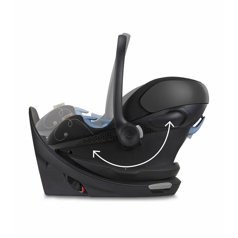 Cybex - Aton G Swivel SensorSafe Infant Car Seat, Moon Black Image 3
