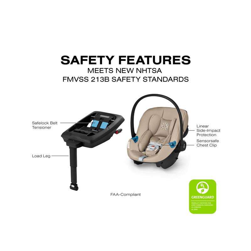 Cybex - Aton G2 Infant Car Seat With Load Leg Base, Almond Beige Image 5