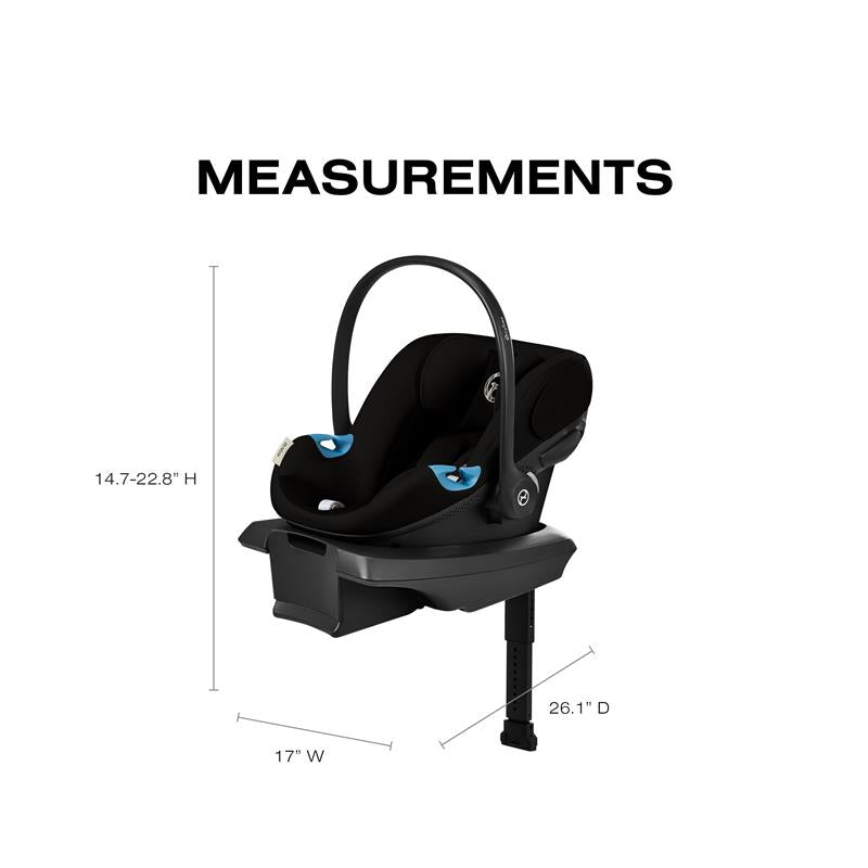 Cybex Aton G2 Infant Car Seat with Load Leg Base, Moon Black Image 6