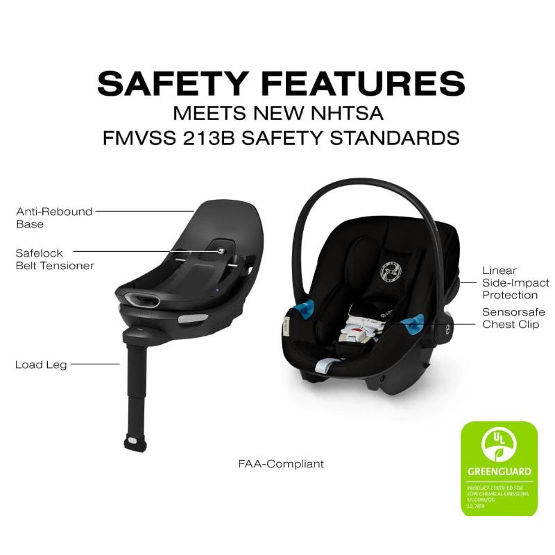 Cybex - Aton G2 Swivel Infant Car Seat With Load Leg Base, Stormy Blue Image 5