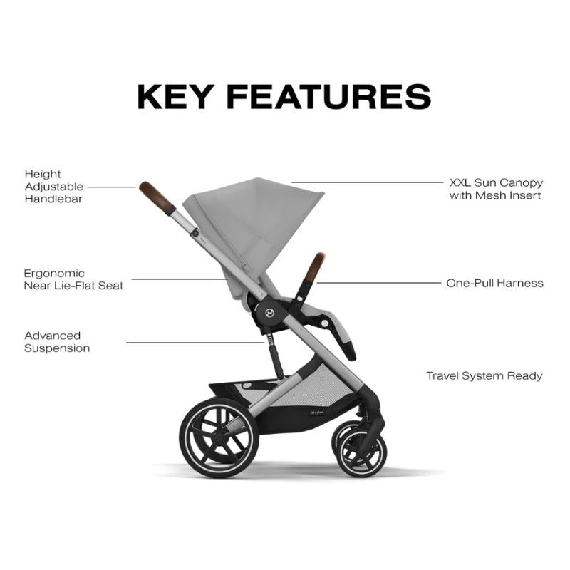Cybex - Balios S Lux Stroller, Stone Grey Image 3