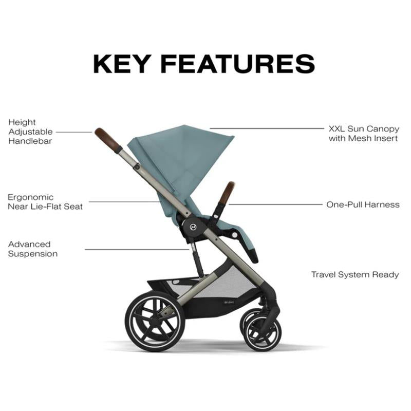 Cybex - Balios S Lux Stroller, Stormy Blue Image 5