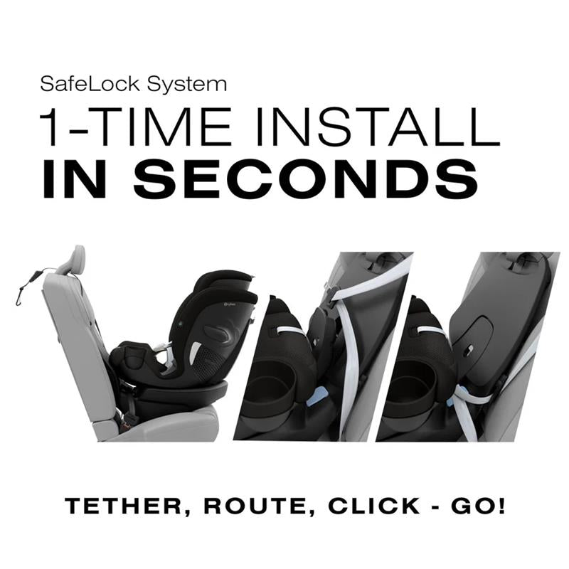 Cybex - Callisto G 360° Rotating All-in-One Convertible Car Seat, Moon Black Image 5