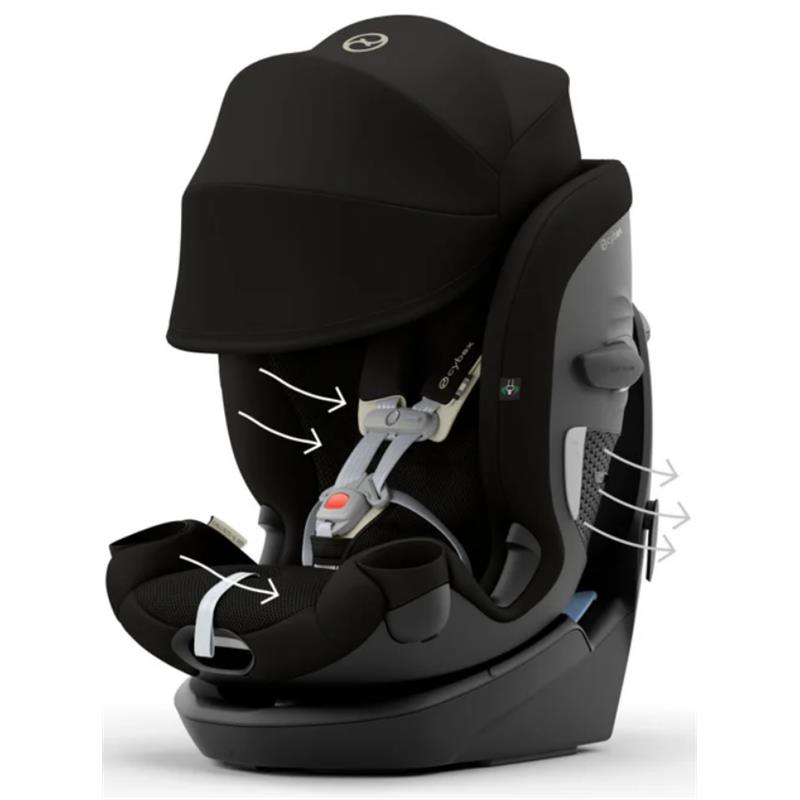 Cybex - Callisto G 360° Rotating All-in-One Convertible Car Seat, Moon Black Image 7
