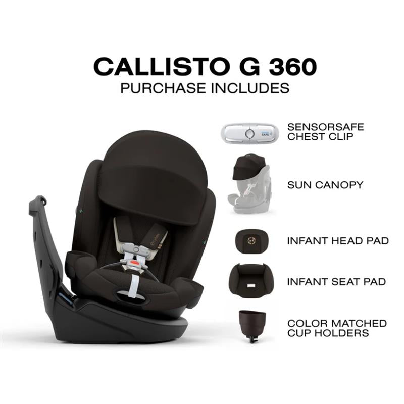 Cybex Callisto G 360 Rotating All-In-One Convertible Car Seat, Chocolate Brown Image 3