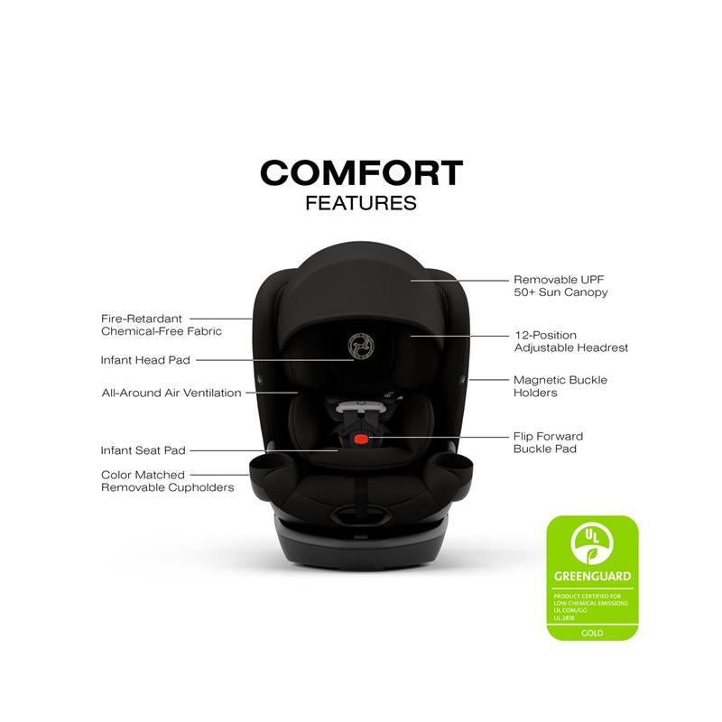 Cybex Callisto G 360 Rotating All-In-One Convertible Car Seat, Nightfall Black Image 4