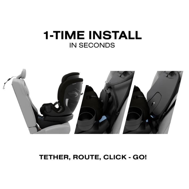 Cybex Callisto G 360 Select Rotating All-In-One Convertible Car Seat + Canopy Bundle, Black Image 6