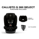 Cybex Callisto G 360 Select Rotating All-In-One Convertible Car Seat + Canopy Bundle, Black Image 7